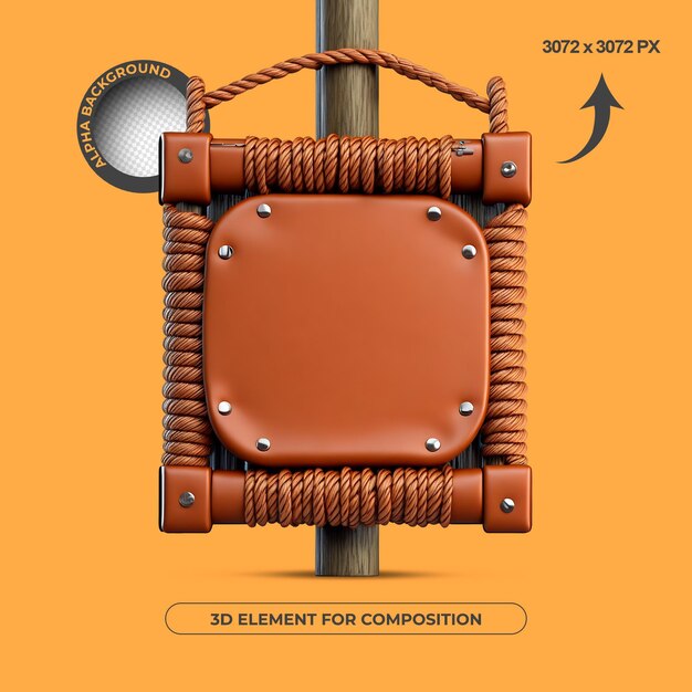 PSD elemento 3d base de texto de alta qualidade para composição