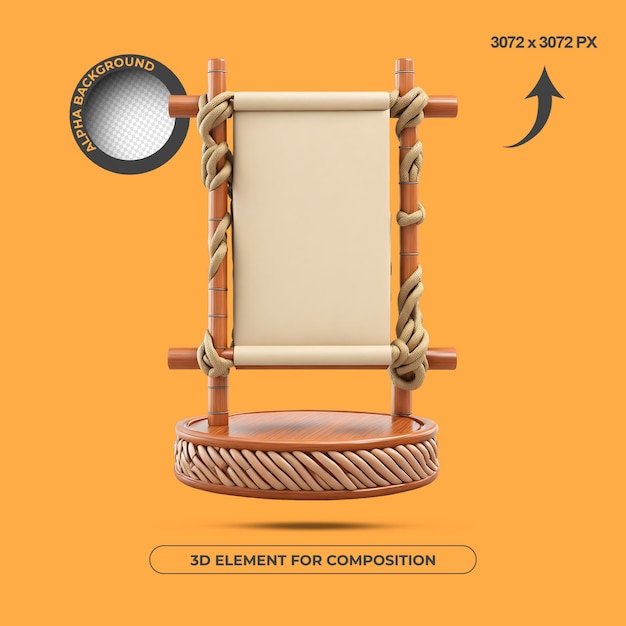 ELEMENTO 3D BASE DE TEXTO DE ALTA CALIDAD PARA COMPOSICIÓN