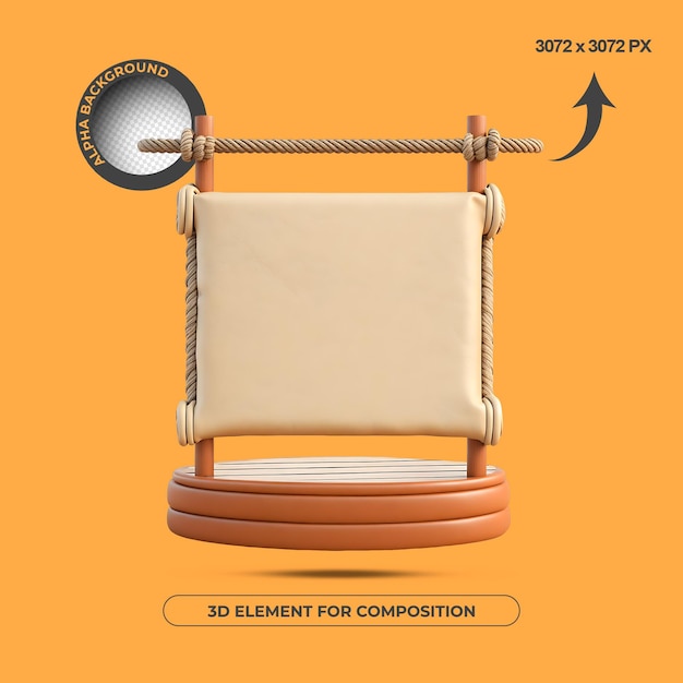ELEMENTO 3D BASE DE TEXTO DE ALTA CALIDAD PARA COMPOSICIÓN