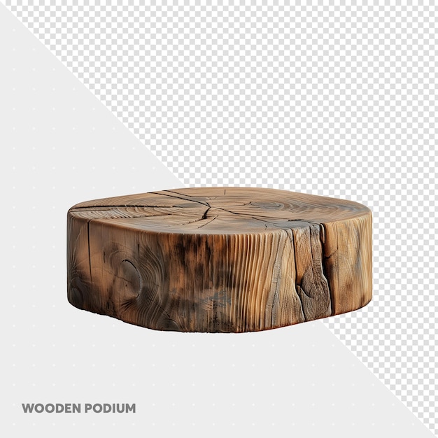 PSD elemento 3d para la composición del podio de madera