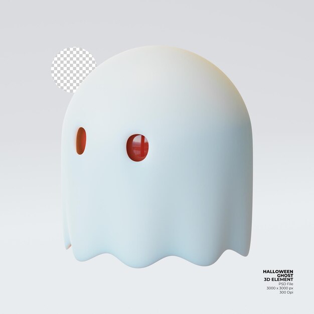 Elemento 3d fantasma de halloween