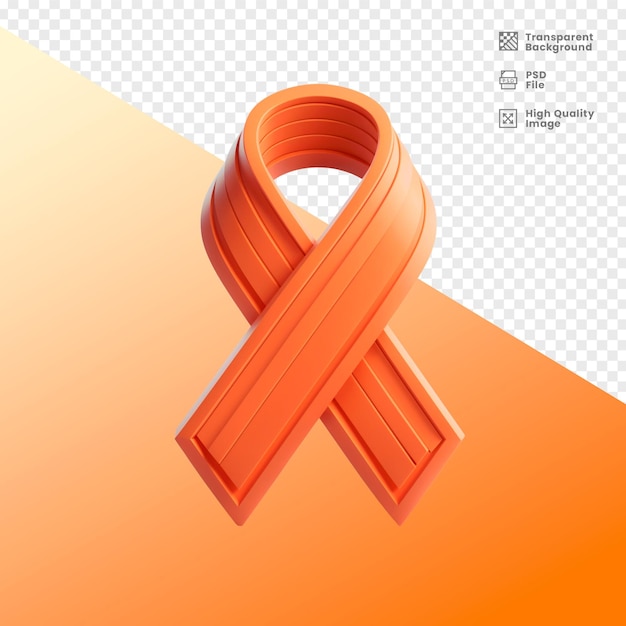 El elemento 3d fita contra el cáncer naranja 3d elemento naranja cinta contra el cáncer