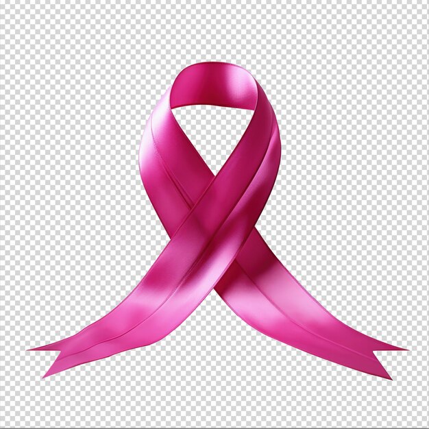 PSD elemento 3d laco rosa mes de prevencao cancer de mama para composicao sem fundo png