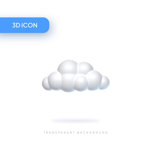 elemento 3D de nube