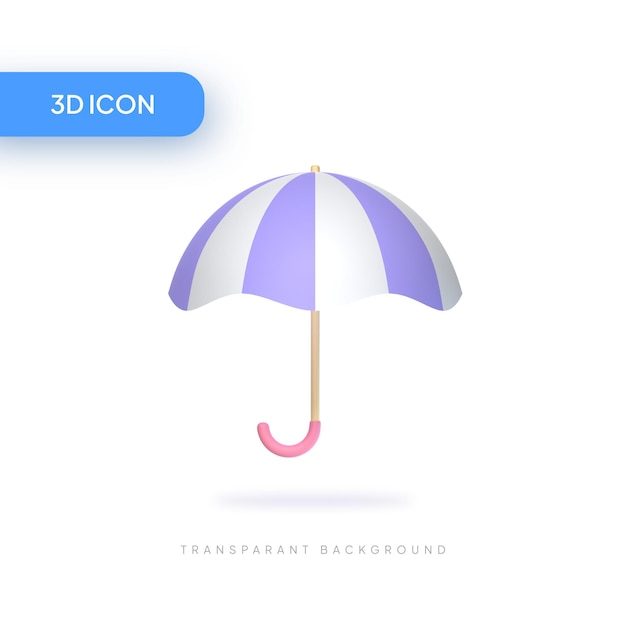 elemento 3D de paraguas