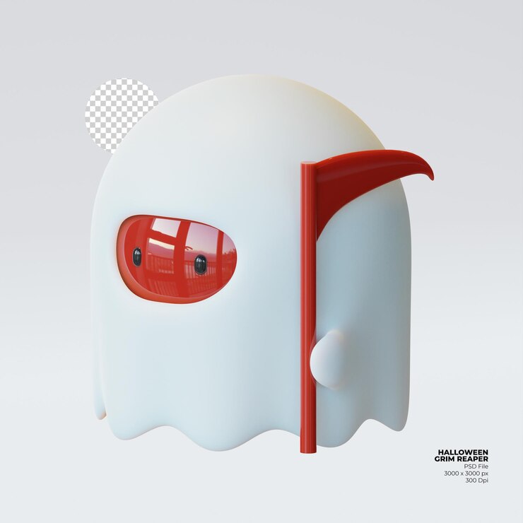 PSD elemento 3d de la parca de halloween