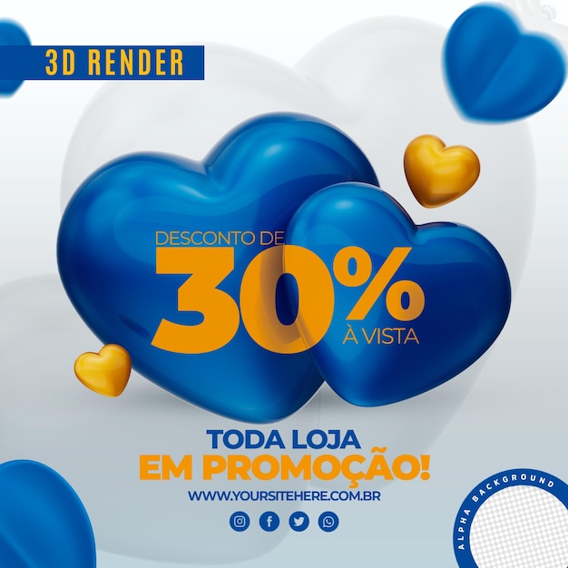 elemento 3d de san valentín para empresas