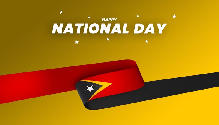 PSD elemento de la bandera de timor-leste diseño de la bandera del día de la independencia nacional psd