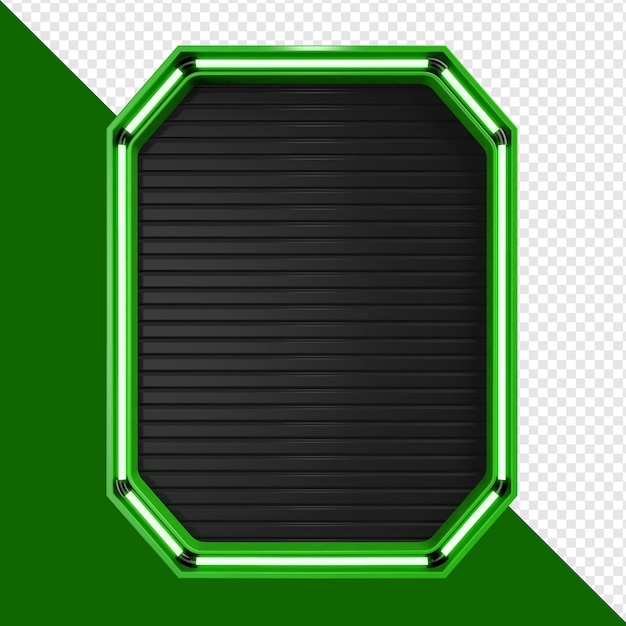 Elemento de base 3D de neón para la composición