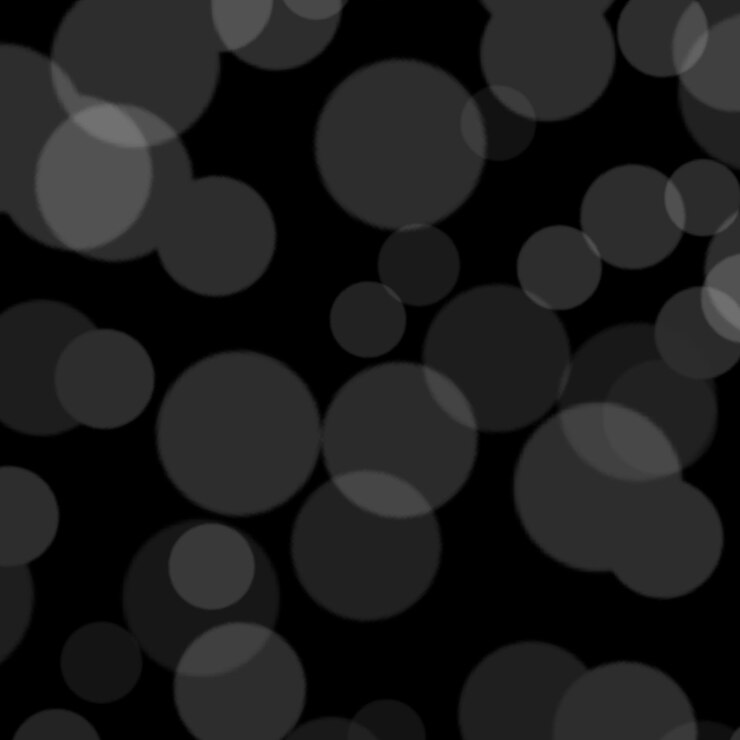PSD elemento de círculo gris negro realista fondo de efecto bokeh gris