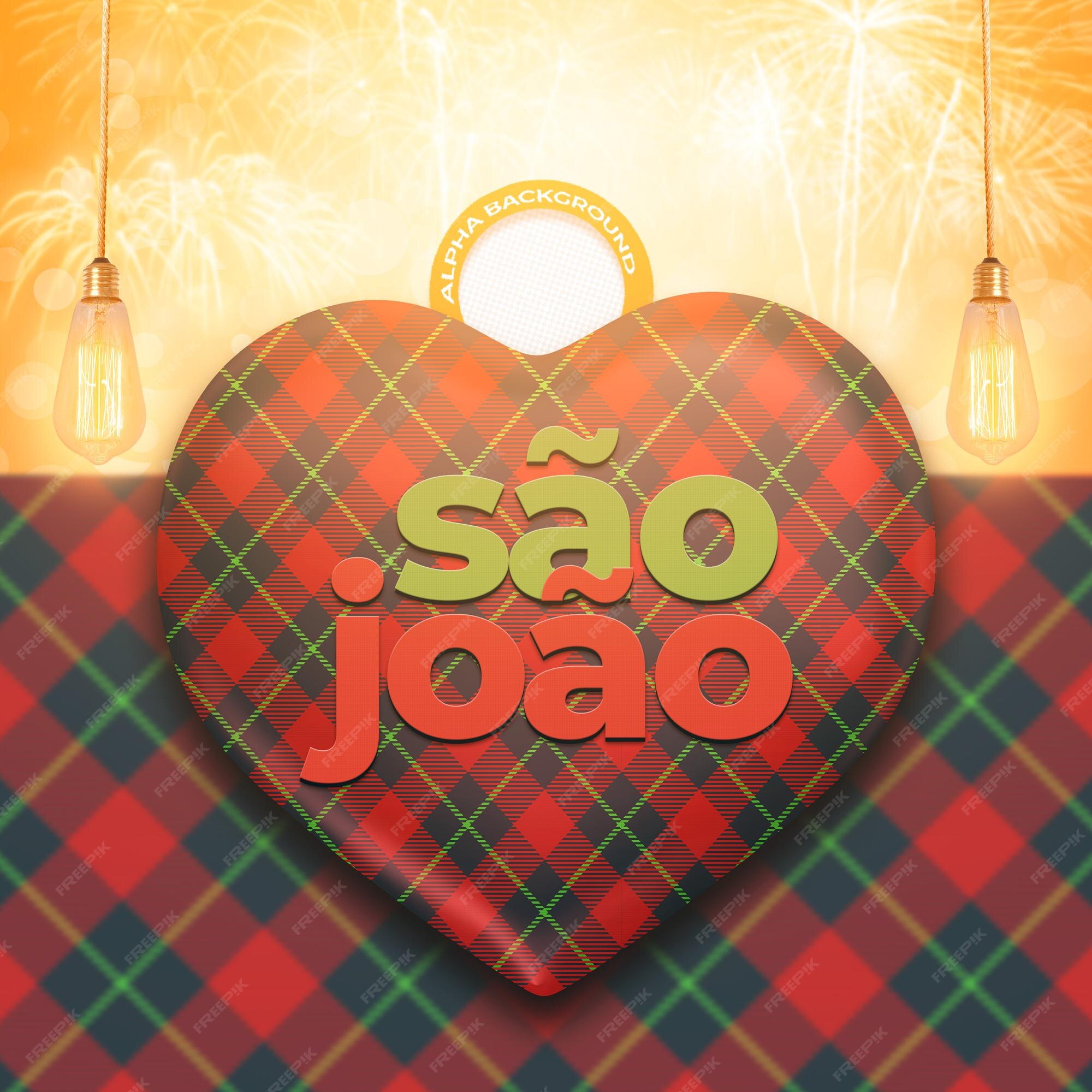 Elemento 3D de Madeira de São João com Textura Xadrez Vermelho PSD  [download] - Designi