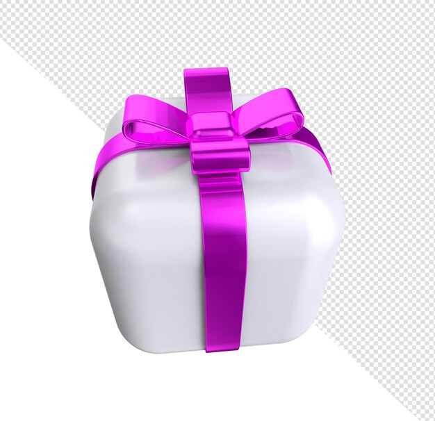 Elemento confezione regalo 3D per composizione PSD