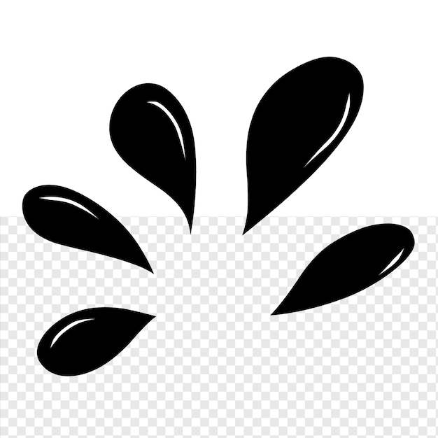 elemento de desenho animado de água preta e branca elemento de ilustração de água transparente elemento de quadrinhos psd