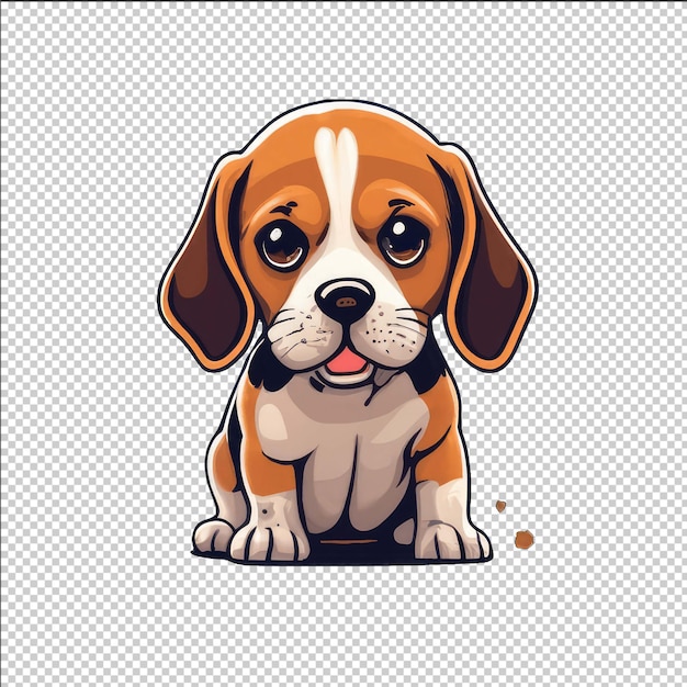 PSD elemento de design de brincadeira do beagle