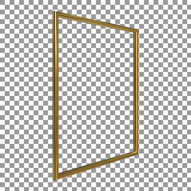 PSD elemento de design de renderização de moldura de foto dourada 3d