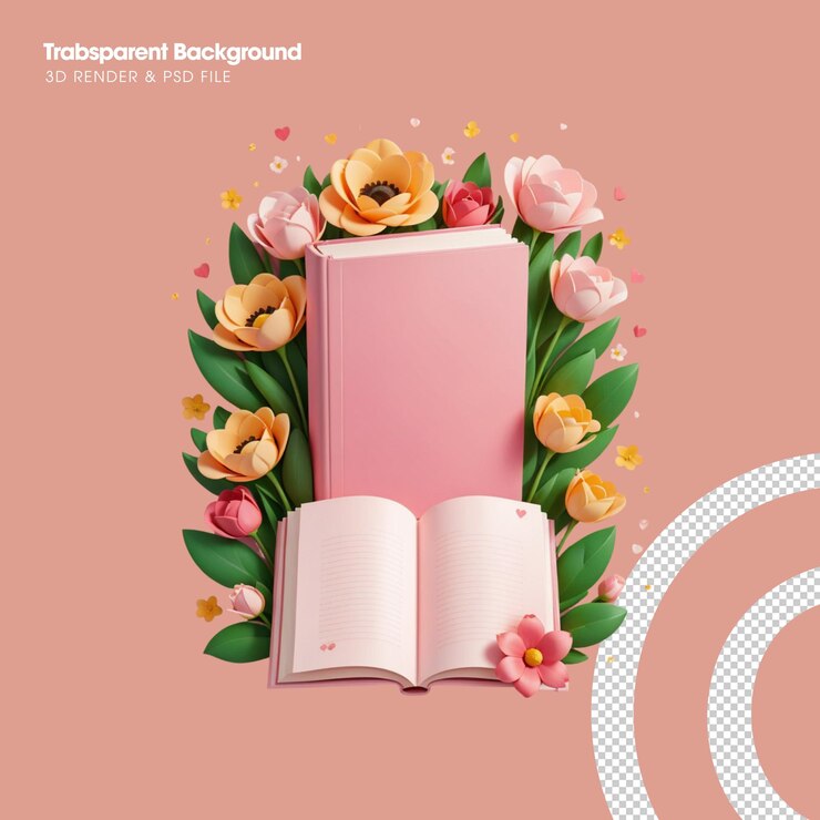 PSD elemento de flor de cesta psd objeto 3d isolado