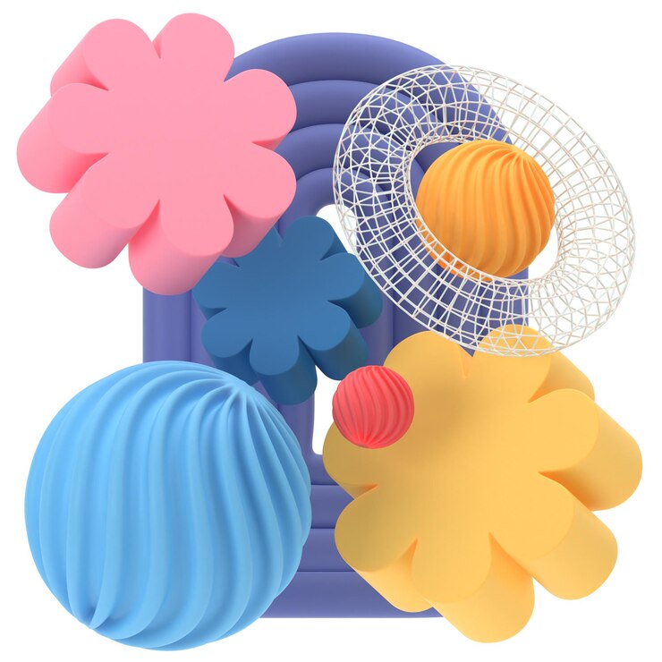 PSD elemento de geometria abstrata em 3d