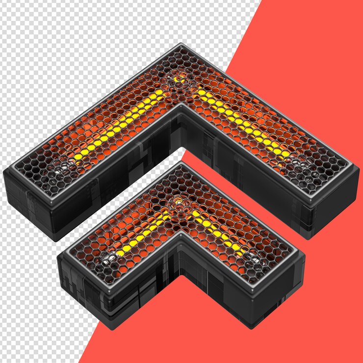 PSD elemento de graduação triângulo neon 3d para composição