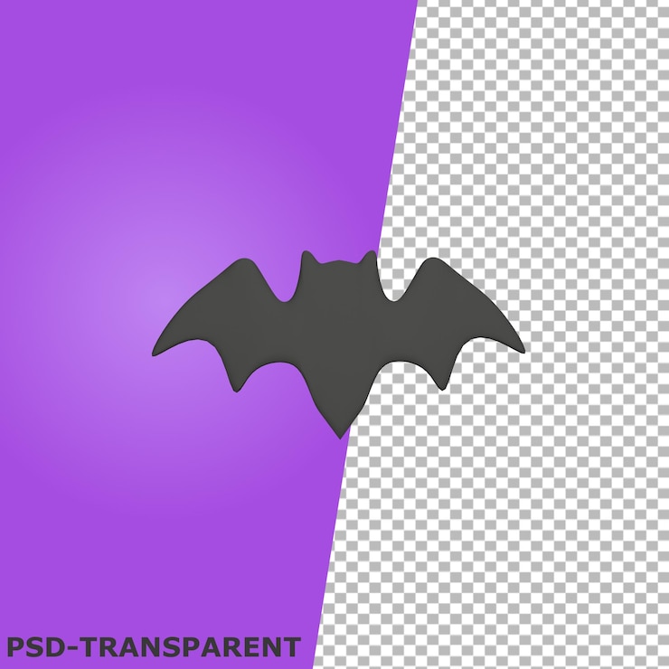 PSD elemento de halloween ícone de morcego 3d