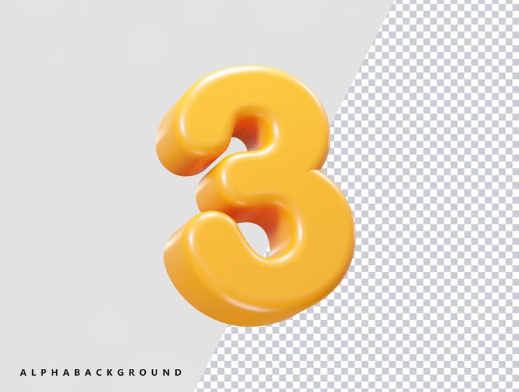 PSD elemento de ilustração de texto com efeito numérico