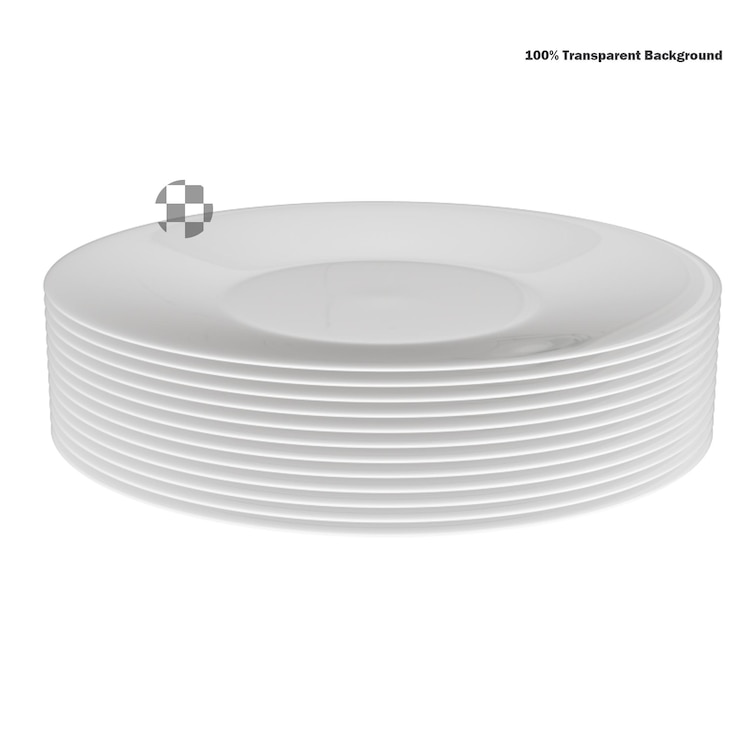 PSD elemento di design delle stoviglie per il rendering della piastra 3d dell'acquerello