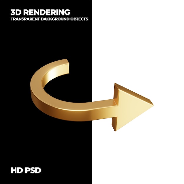 Elemento di sfondo trasparente con freccia tecnica di rendering 3D