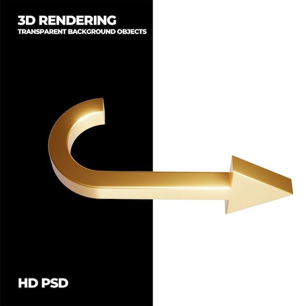 Elemento di sfondo trasparente con freccia tecnica di rendering 3D