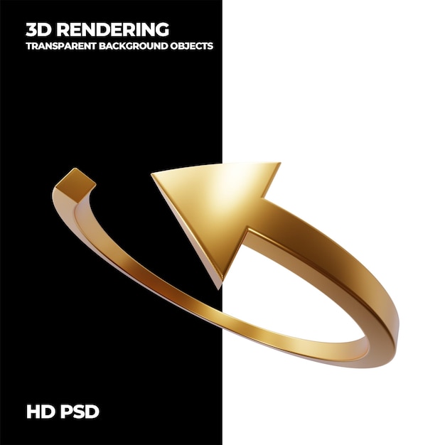 Elemento di sfondo trasparente con freccia tecnica di rendering 3D
