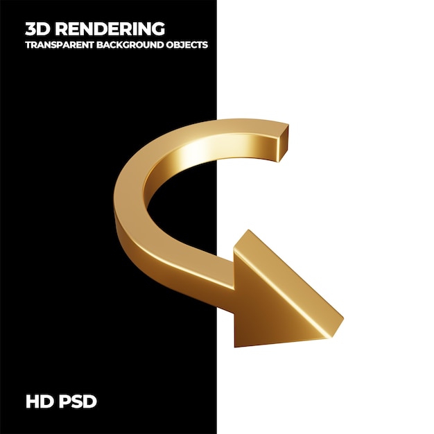 Elemento di sfondo trasparente con freccia tecnica di rendering 3D