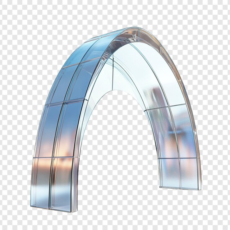 PSD elemento de diseño arquitectónico moderno del arco de vidrio