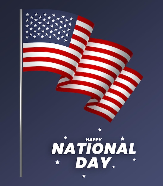 Elemento de diseño de la bandera de los Estados Unidos Día de la Independencia nacional