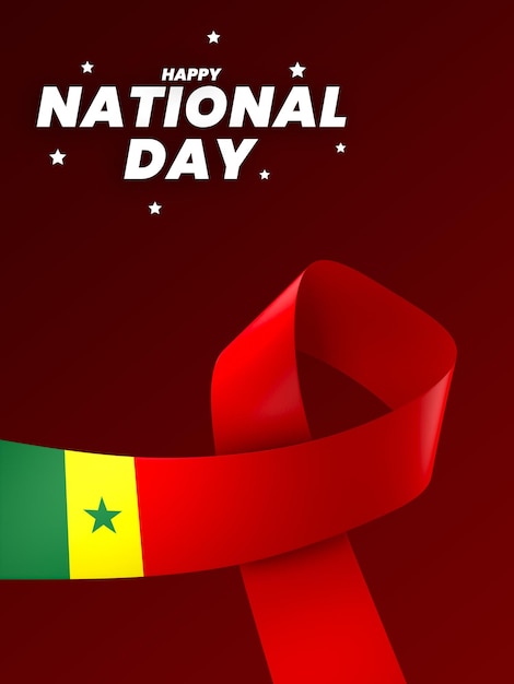 PSD elemento del diseño de la bandera de senegal día de la independencia nacional