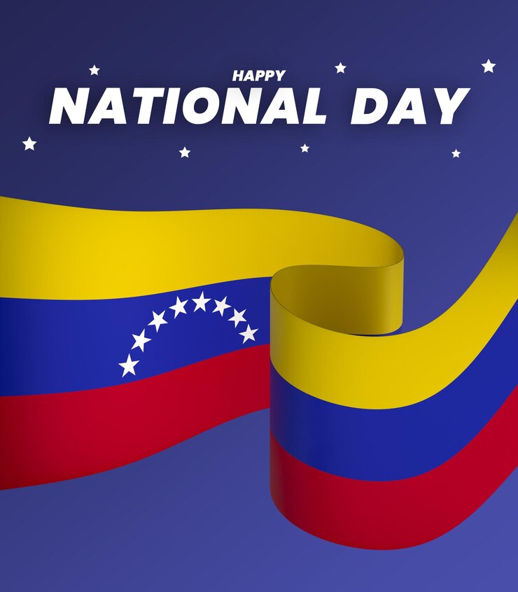 PSD elemento de diseño de la bandera de venezuela día de la independencia nacional