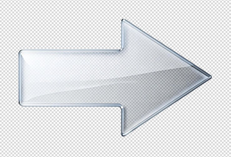PSD elemento de diseño de forma de flecha transparente png