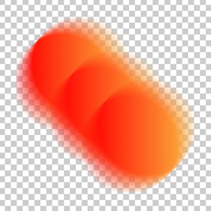 PSD elemento de diseño de forma de gradiente abstracto color naranja amarillo rojo efecto de superposición de forma borrosa