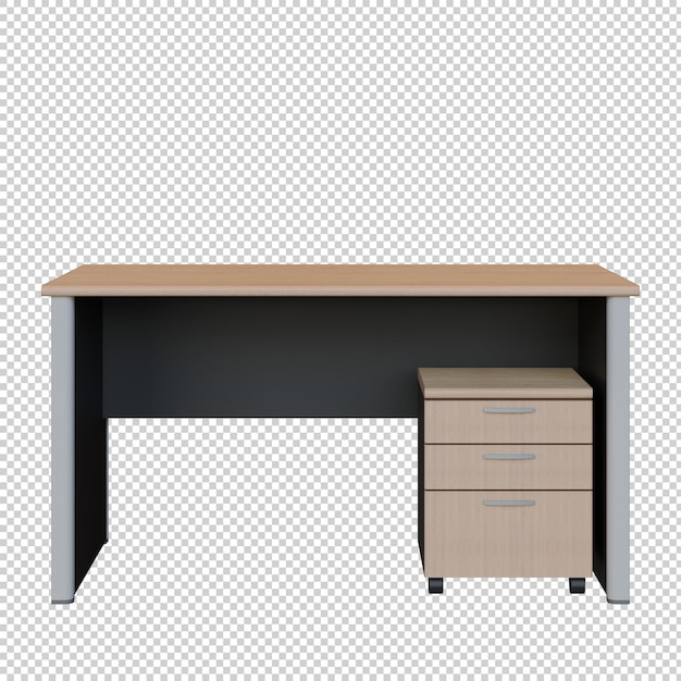 El elemento de diseño de la ilustración de renderización 3D de Manager Desk.