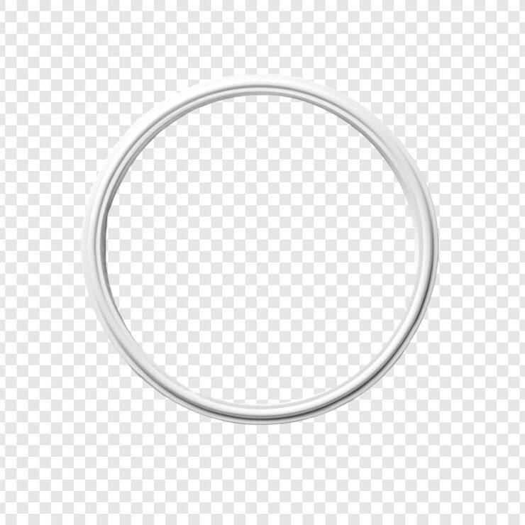 PSD elemento de diseño de marco circular blanco para maqueta de foto o diseño de sitio web un borde simple y elegante para sus proyectos