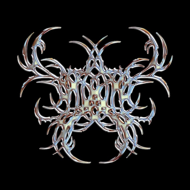 Elemento de diseño Neotribal de cromo