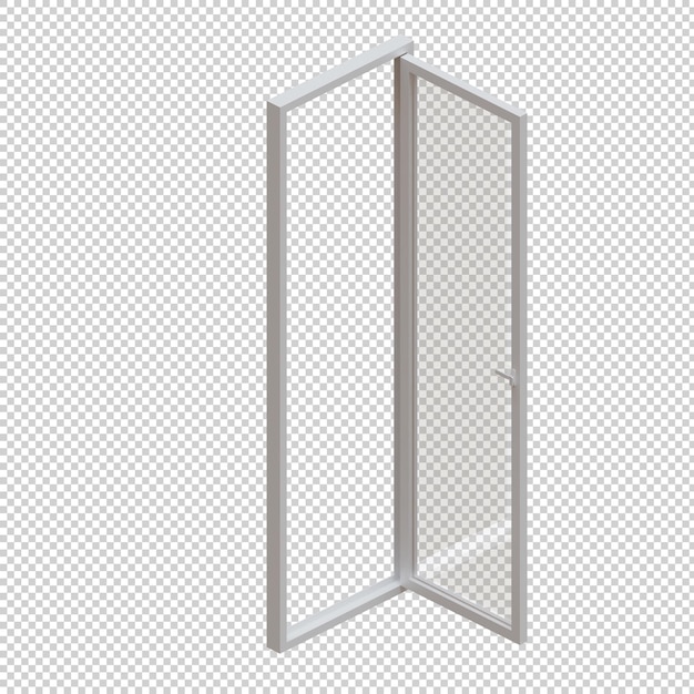 PSD elemento de diseño de renderización de ventana 3d