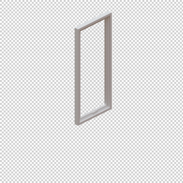PSD elemento de diseño de renderización de ventana 3d