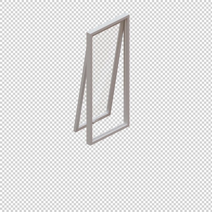 PSD elemento de diseño de renderización de ventana 3d