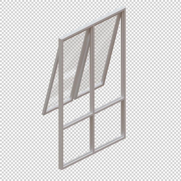 PSD elemento de diseño de renderización de ventana 3d