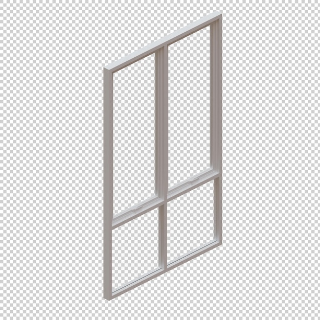 PSD elemento de diseño de renderización de ventana 3d