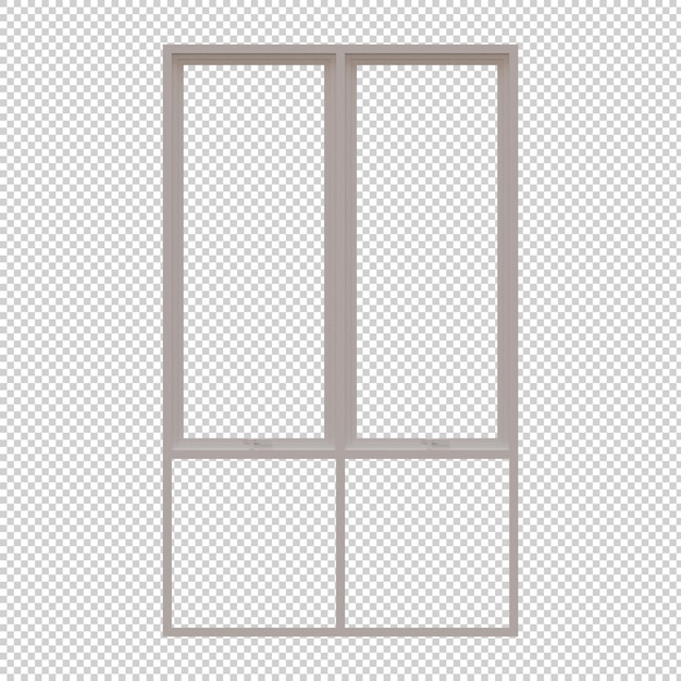 PSD elemento de diseño de renderización de ventana 3d