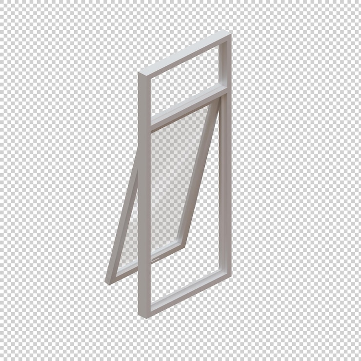 PSD elemento de diseño de renderización de ventana 3d