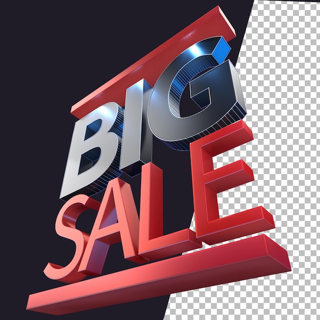 Elemento de diseño de venta de banner de renderizado 3d