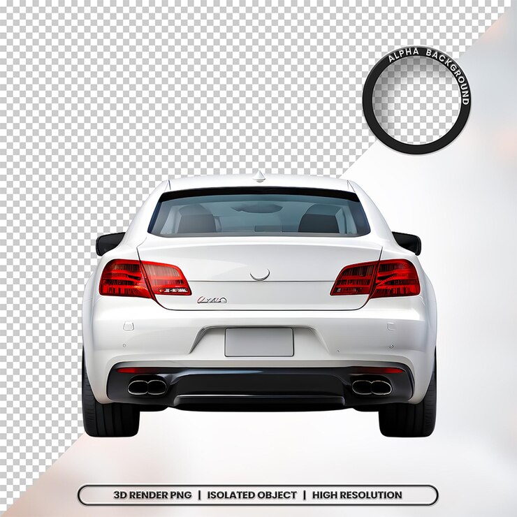 El elemento de fondo del automóvil de renderización 3D Icon PSD PNG