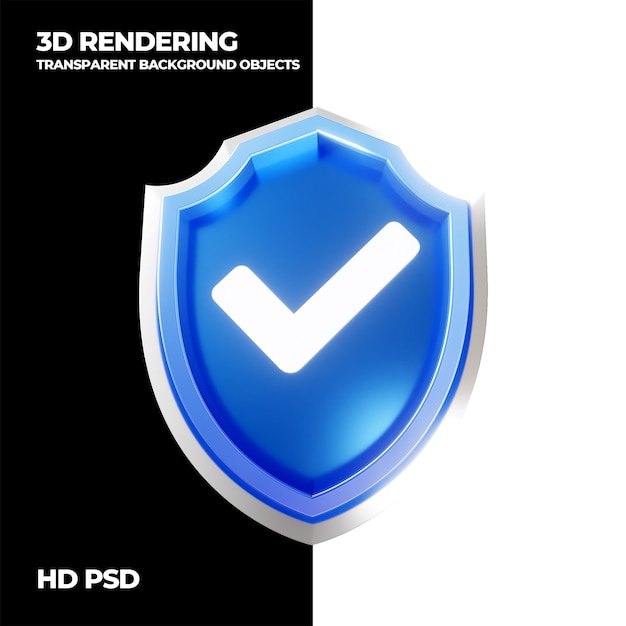 El elemento de fondo transparente del escudo de representación 3D