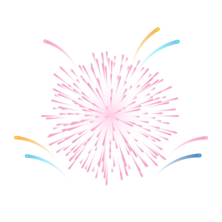 PSD elemento de fuegos artificiales aislado