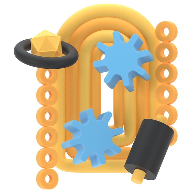 Elemento de geometría abstracta en 3D